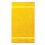 handdoek 70x140cm geel borduren