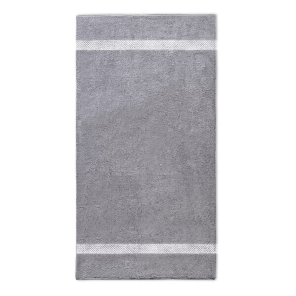 handdoek 70x140cm grijs borduren