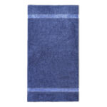 handdoek 70x140cm navy donker blauw borduren