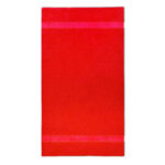 handdoek 70x140cm rood borduren
