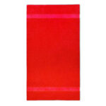 handdoek 70x140cm rood borduren