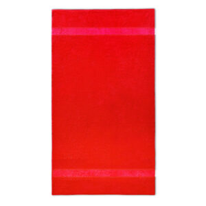 handdoek 70x140cm rood borduren