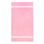 handdoek 70x140cm roze borduren