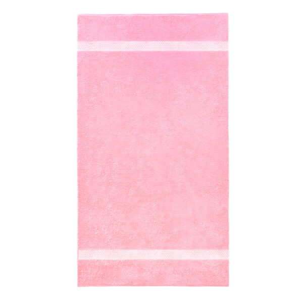 handdoek 70x140cm roze borduren