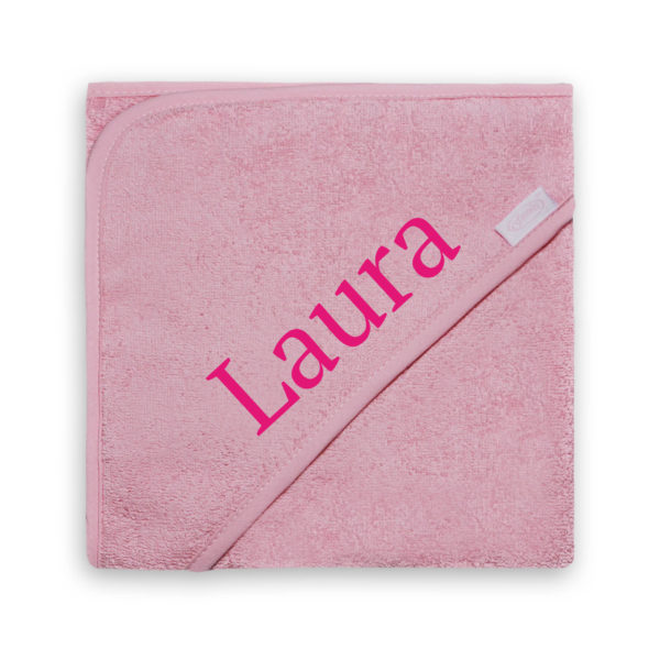 badcape licht roze closeup