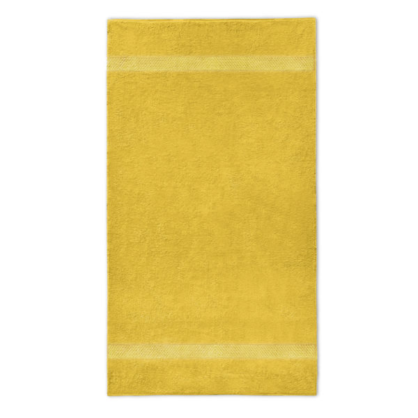 handdoek oker geel met naam