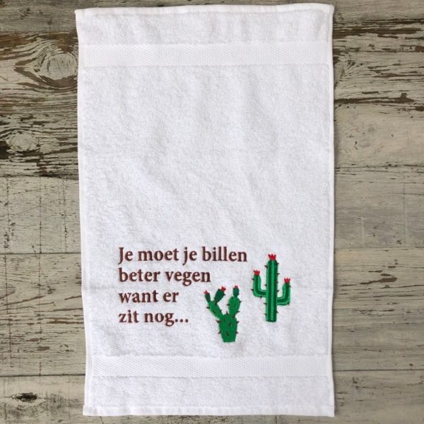 gastendoekje cadeau 50x30 cactus voorbeeld