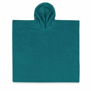 Poncho petrol voor personalisatie - voorbeeld