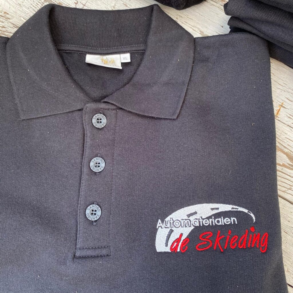 Logo borduren op polo voor bedrijven - vooraanzicht